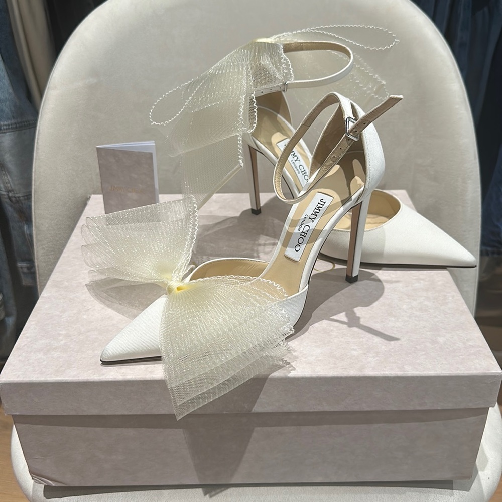 Jimmy Choo Averly 100 Bow pointed-to Stiletto